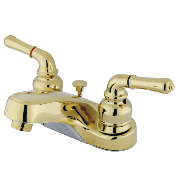Kingston Brass 4" Centerset Bathroom Faucet, Polished Brass GKB252B